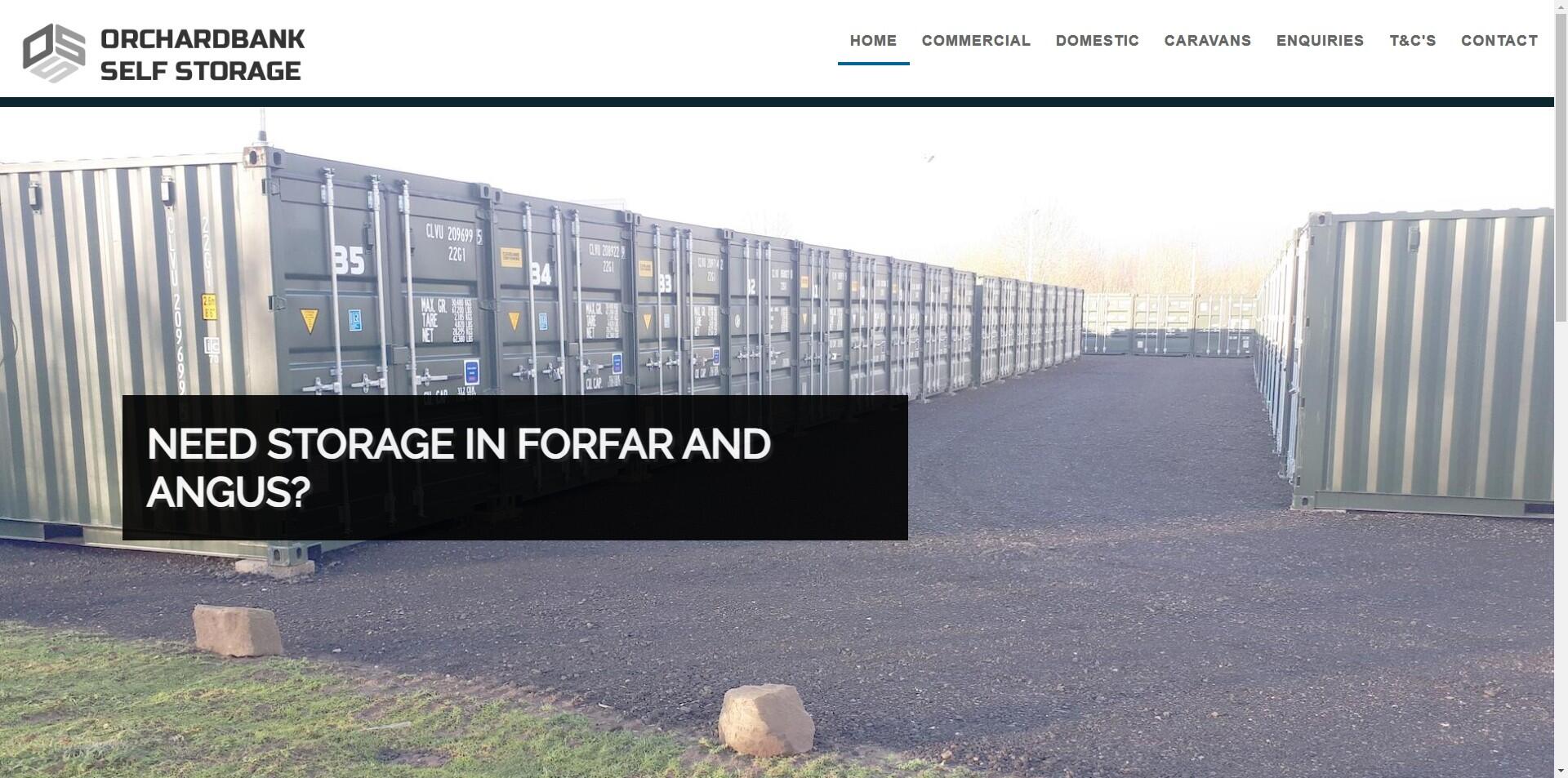 website designed for Orchardbank Self Storage