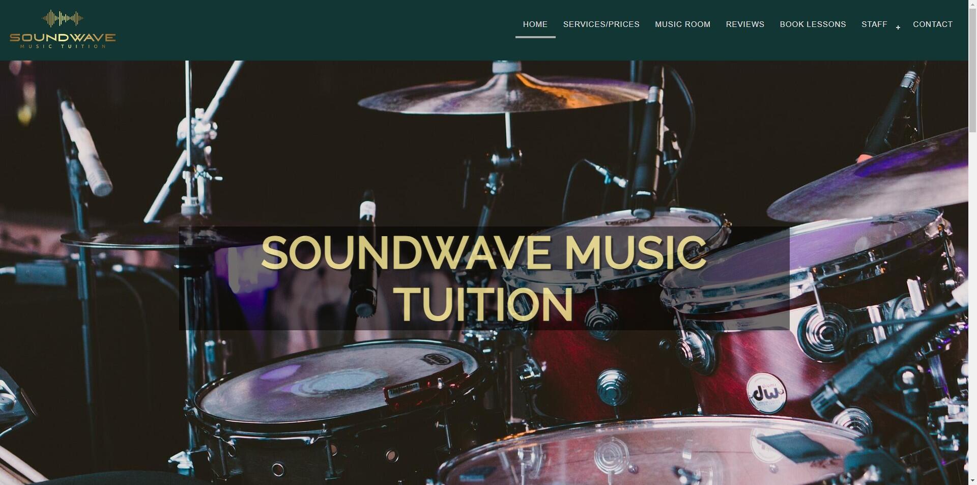 website designed for Soundwave Music Tuition