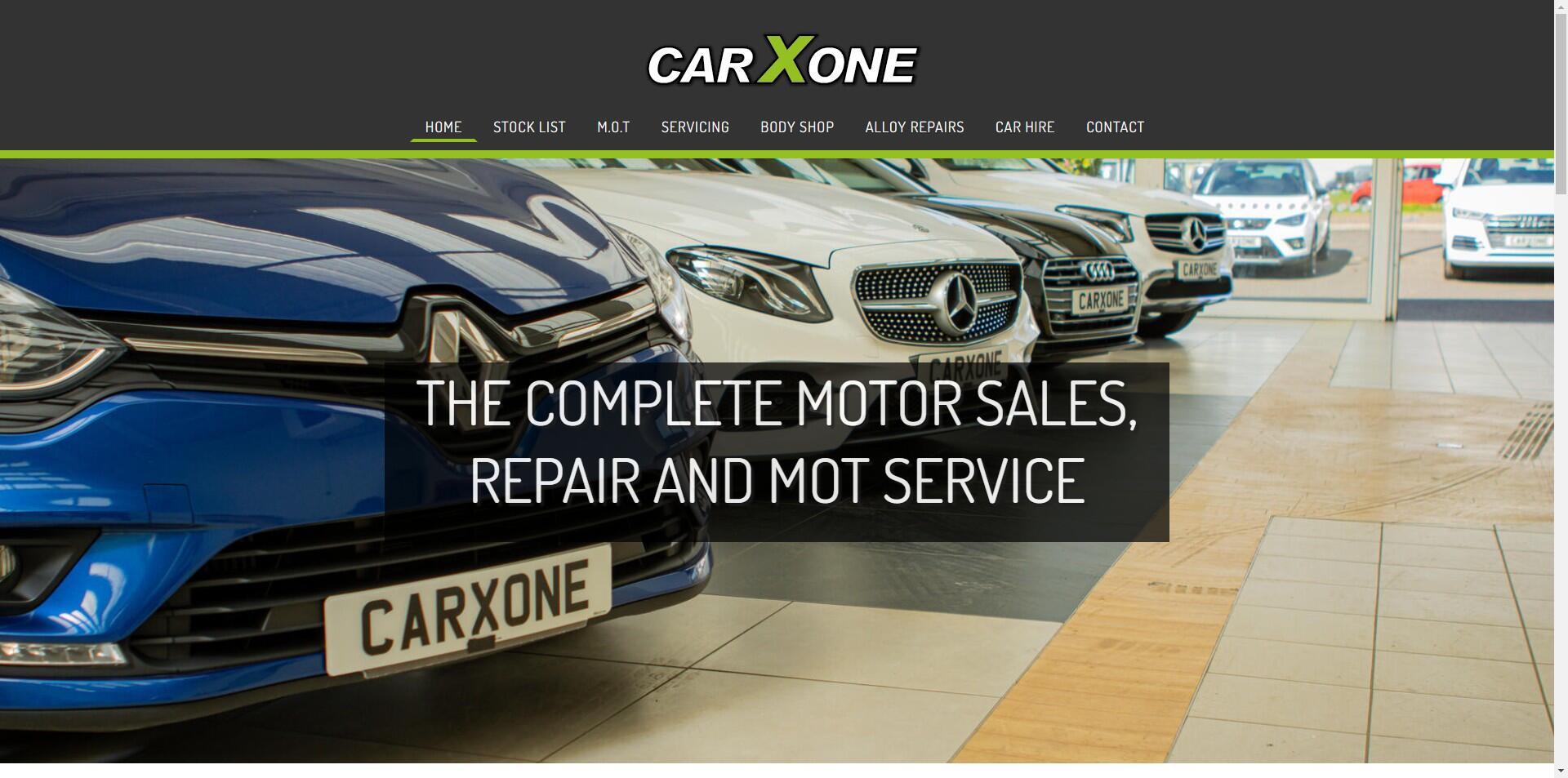 website designed for Car Xone