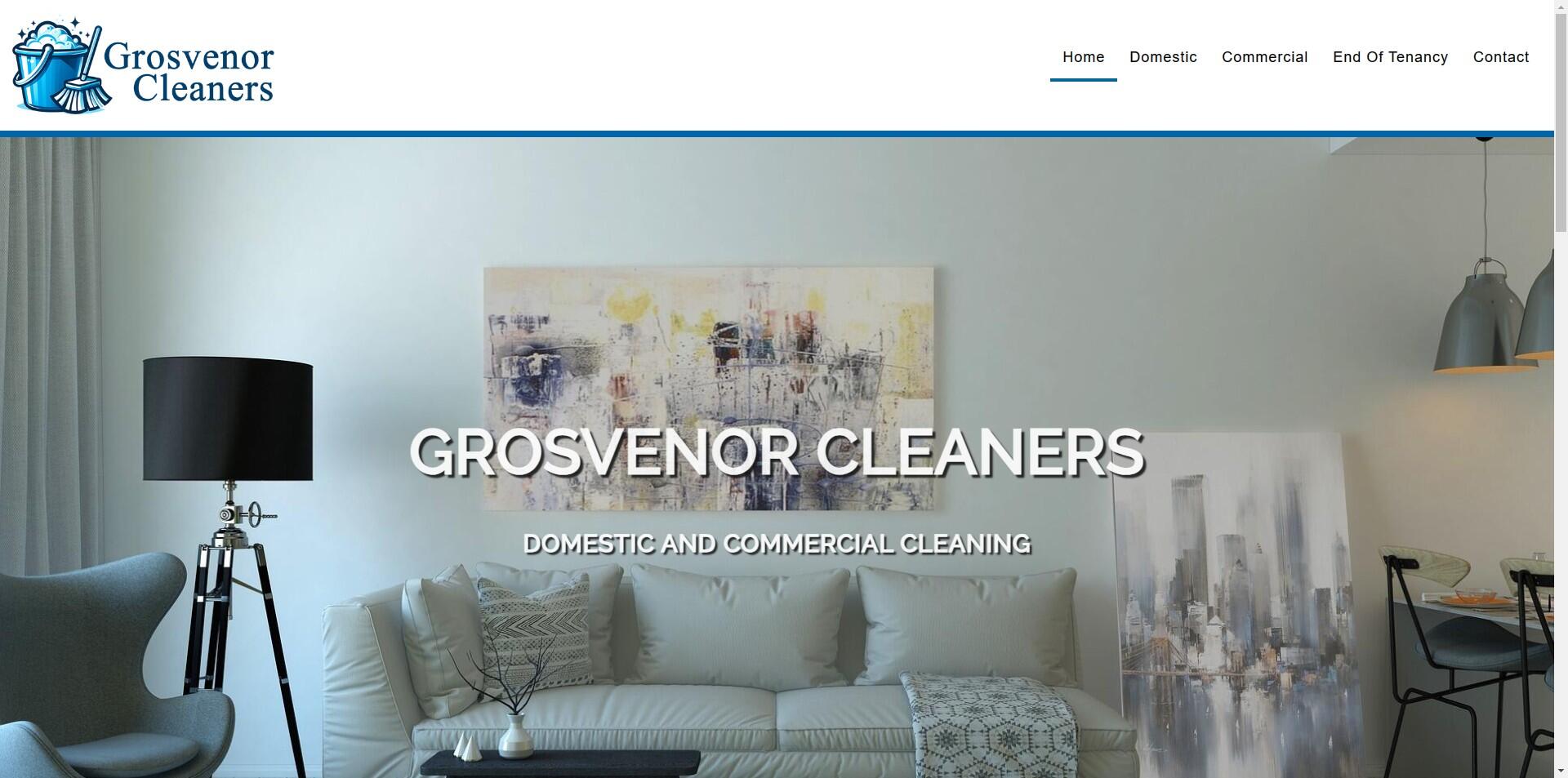website designed for Grosvenor Cleaners
