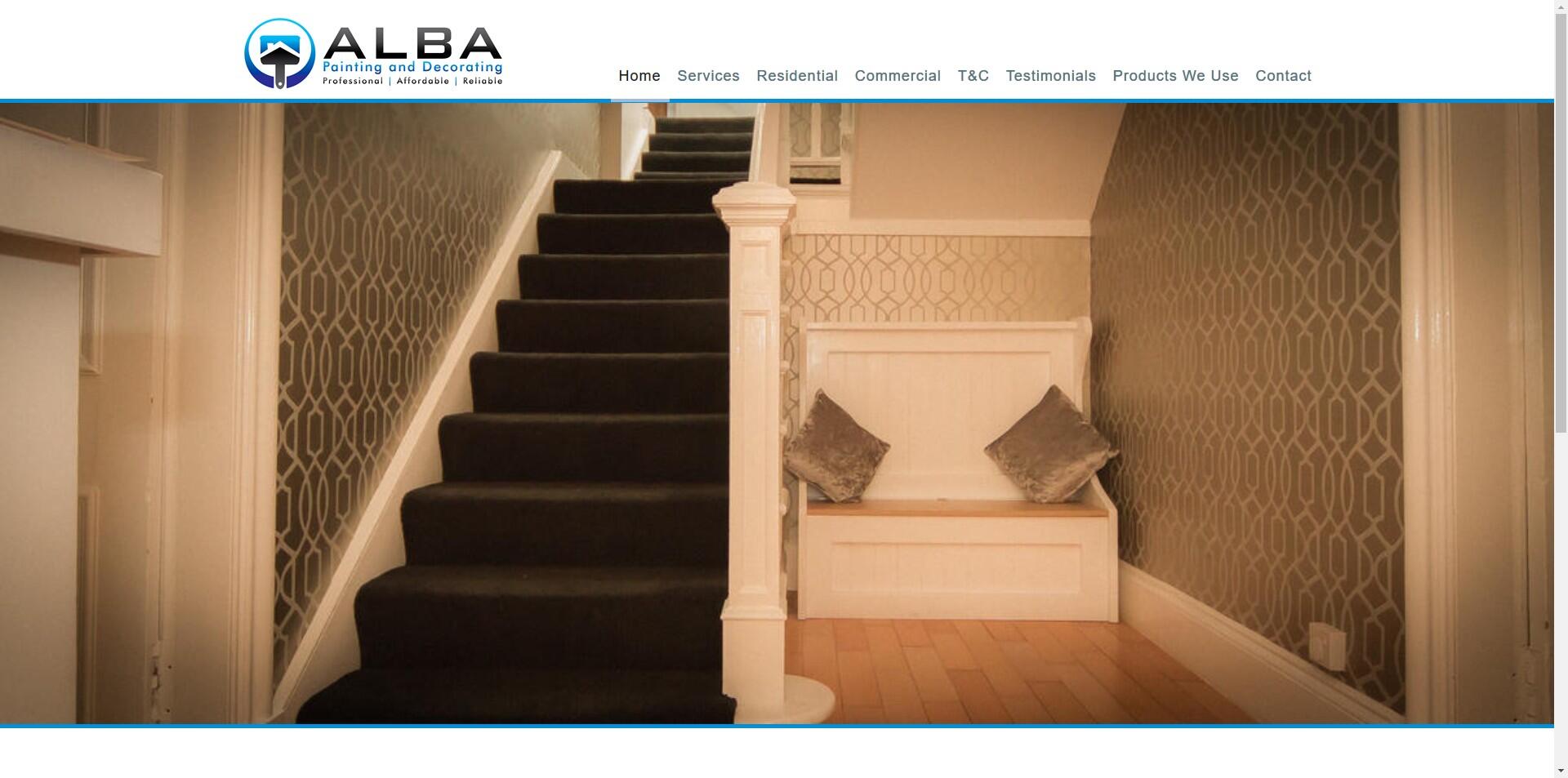 website designed for ALBA Painters and Decorators