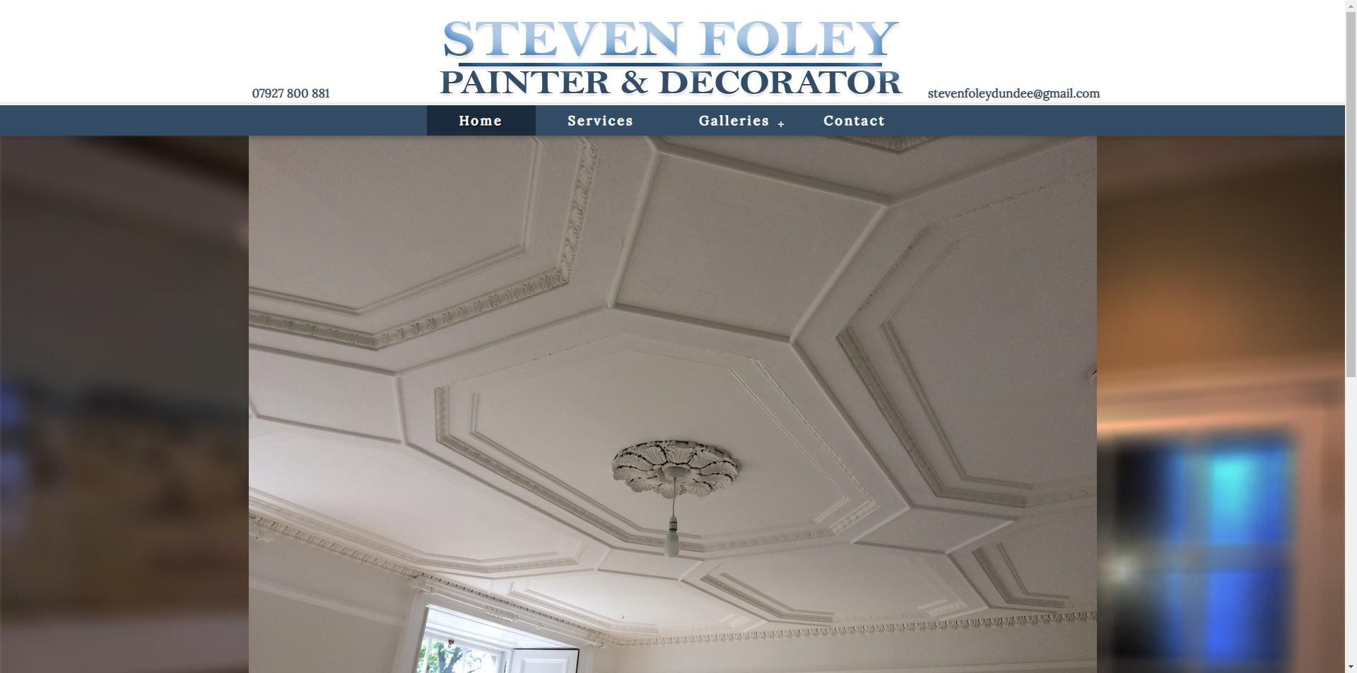 website designed for Steven Foley Decorator