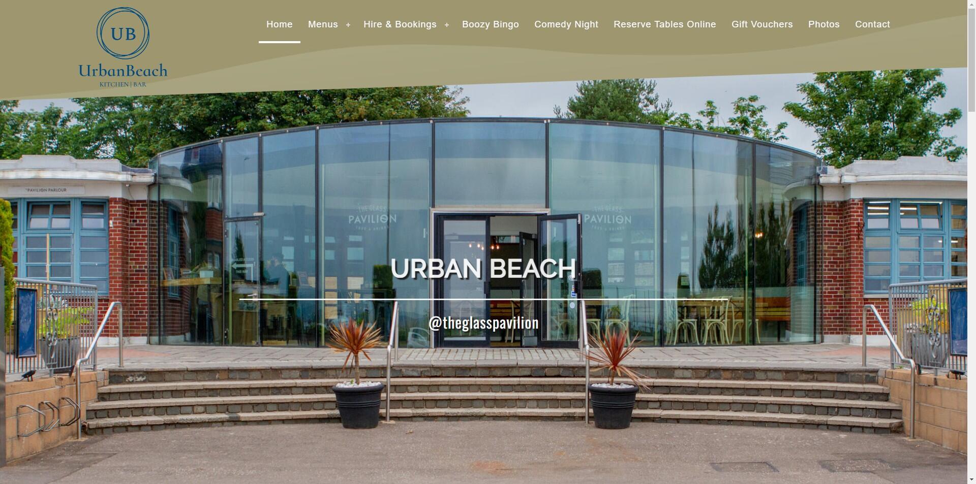 website designed for Urban Beach Glass Pavilion