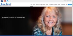 Website designed for JUNE FIELD International Psychic Medium